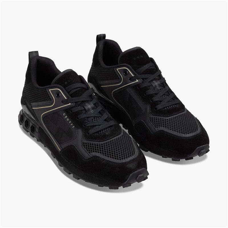 Cruyff Mens Fuori Trainers Black/Gold