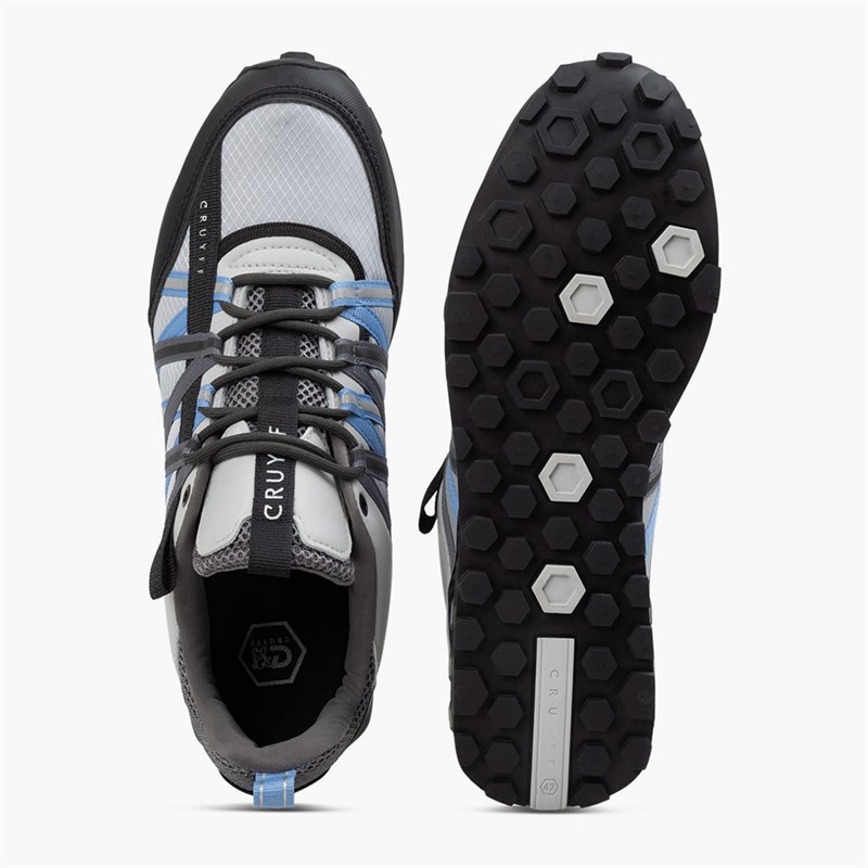 Cruyff Mens Fearia Hex-Tech Trainers Grey/Grey