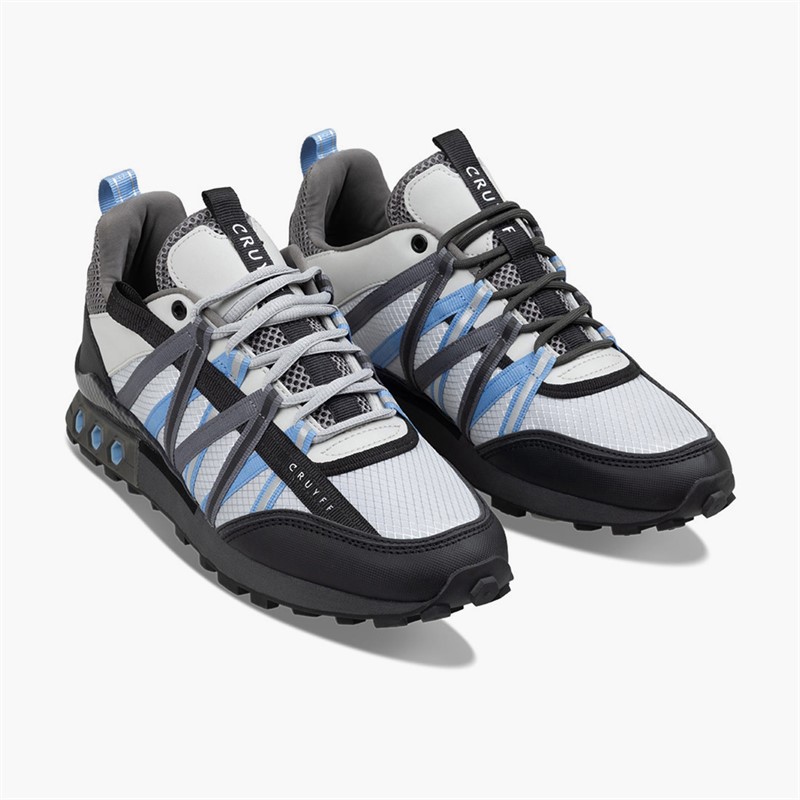 Cruyff Mens Fearia Hex-Tech Trainers Grey/Grey
