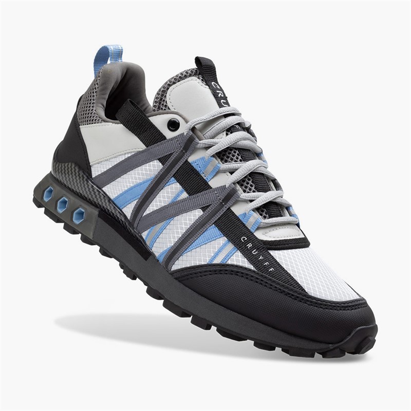 Cruyff Mens Fearia Hex-Tech Trainers Grey/Grey