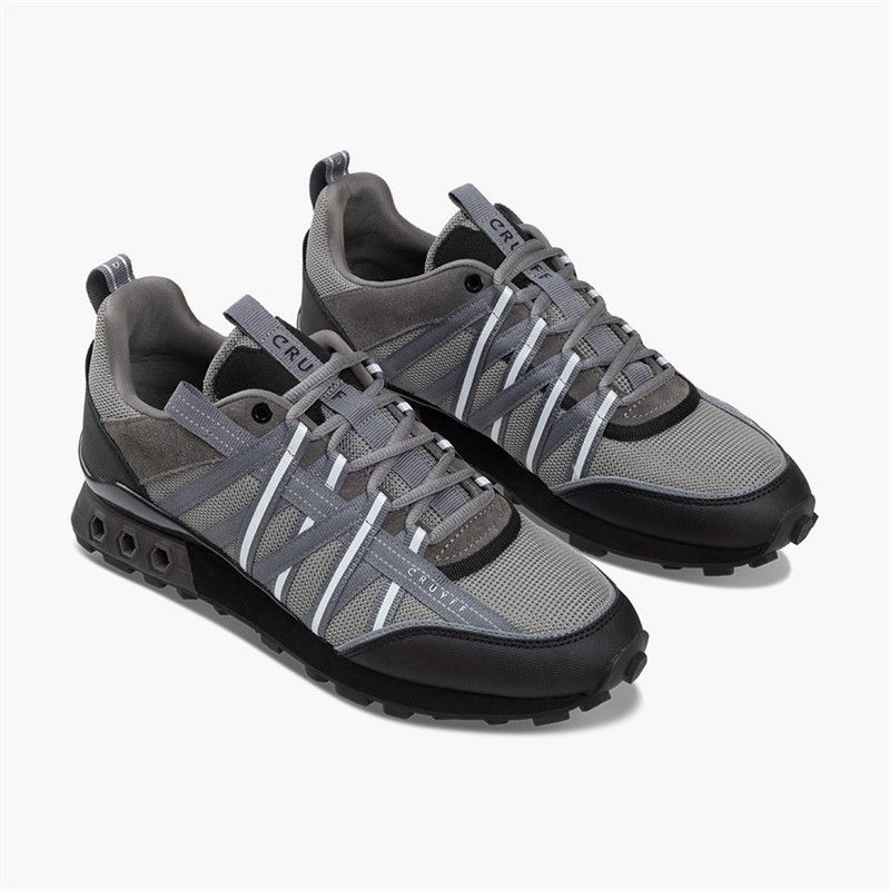 Cruyff Mens Fearia Eclipse Trainers Grey/Silver