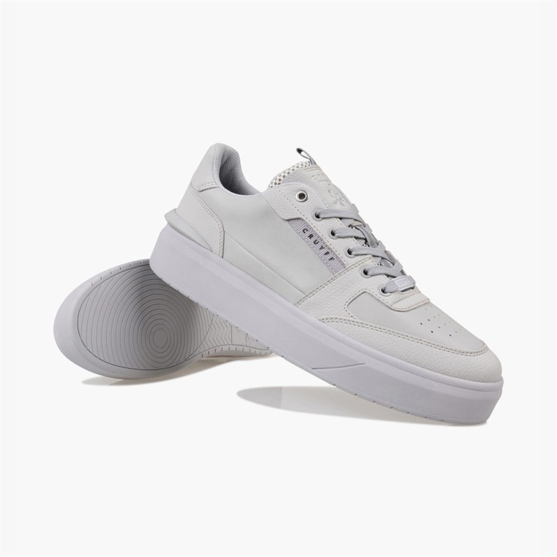 Cruyff Mens Endorsed Tennis Trainers Light Grey