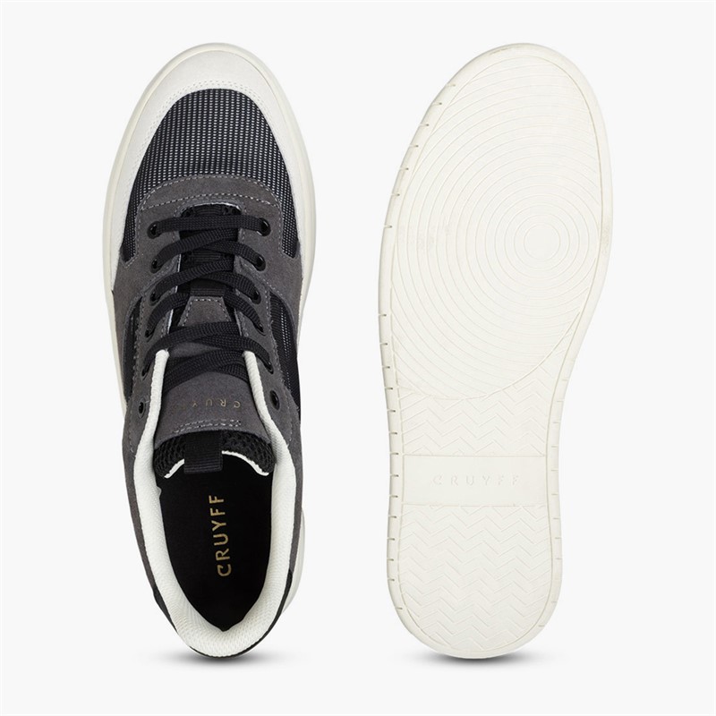 Cruyff Mens Terra Court Trainers Grey/White
