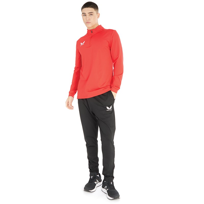 Castore Mens 1/4 Zip Top Red