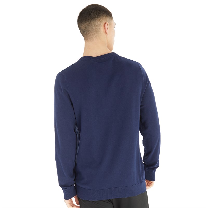 Castore Mens Fine Knit V-Neck Jumper Peacoat