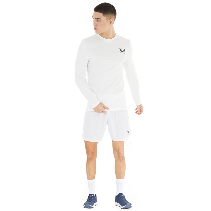 Castore Mens Long Sleeve Baselayer Top White