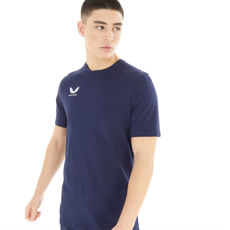 Castore Mens Cotton Leisure T-Shirt Navy
