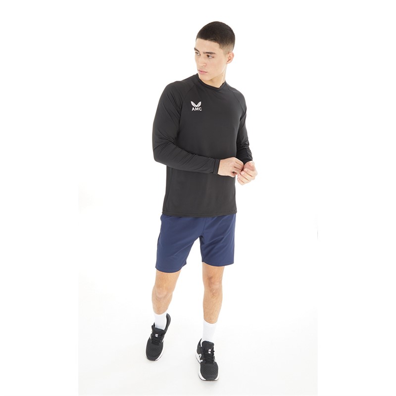 Castore Mens AMC Long Sleeve Performance T-Shirt Black