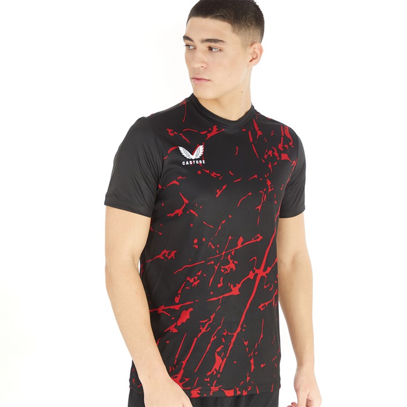 Castore Mens Printed Training T-Shirt Black