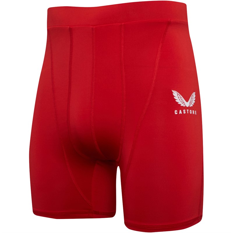 Castore Mens Core Baselayer Shorts Red