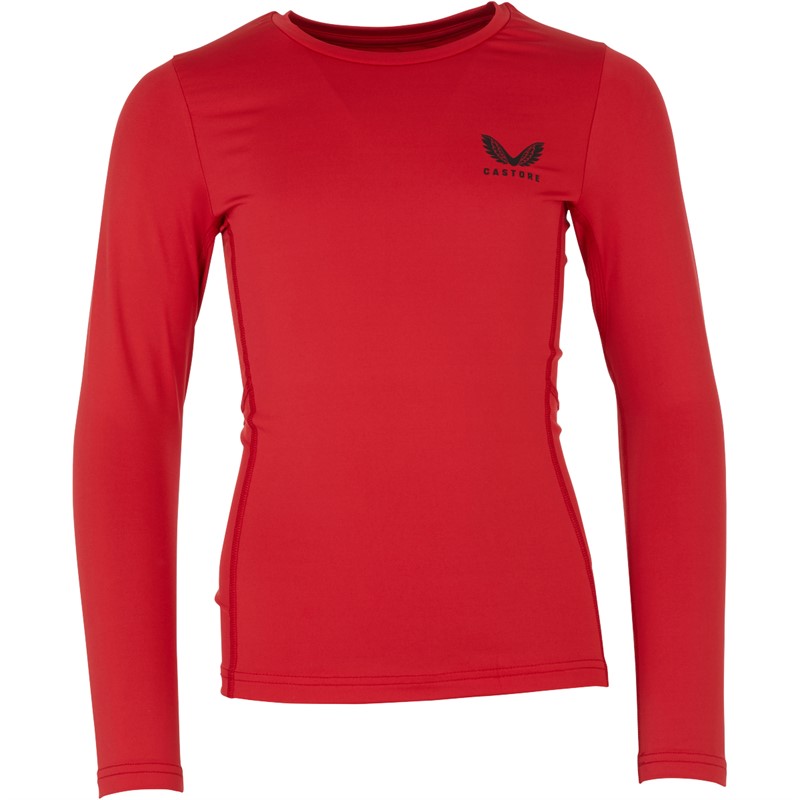 Castore Junior Long Sleeve Baselayer Top Red
