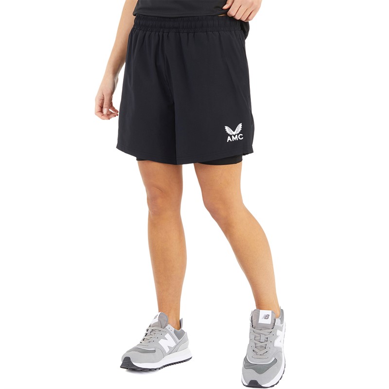 Castore Womens AMC Training Shorts With Brief Black