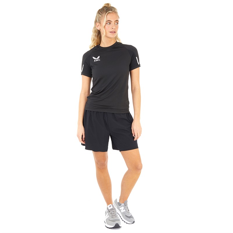Castore Womens AMC Training Shorts With Brief Black