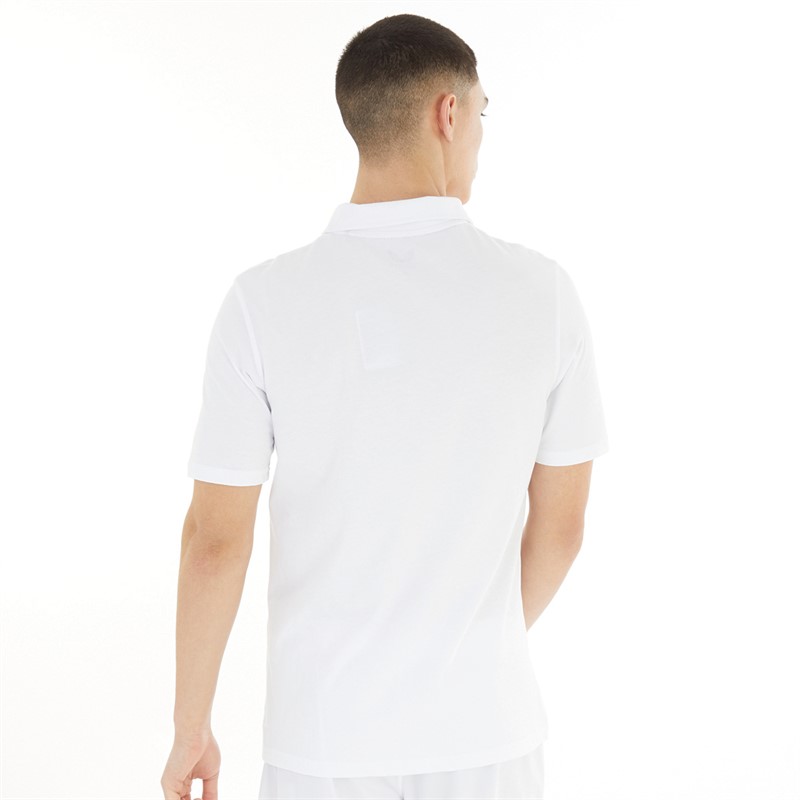 Castore Mens Short Sleeve Cotton/Poly Polo White