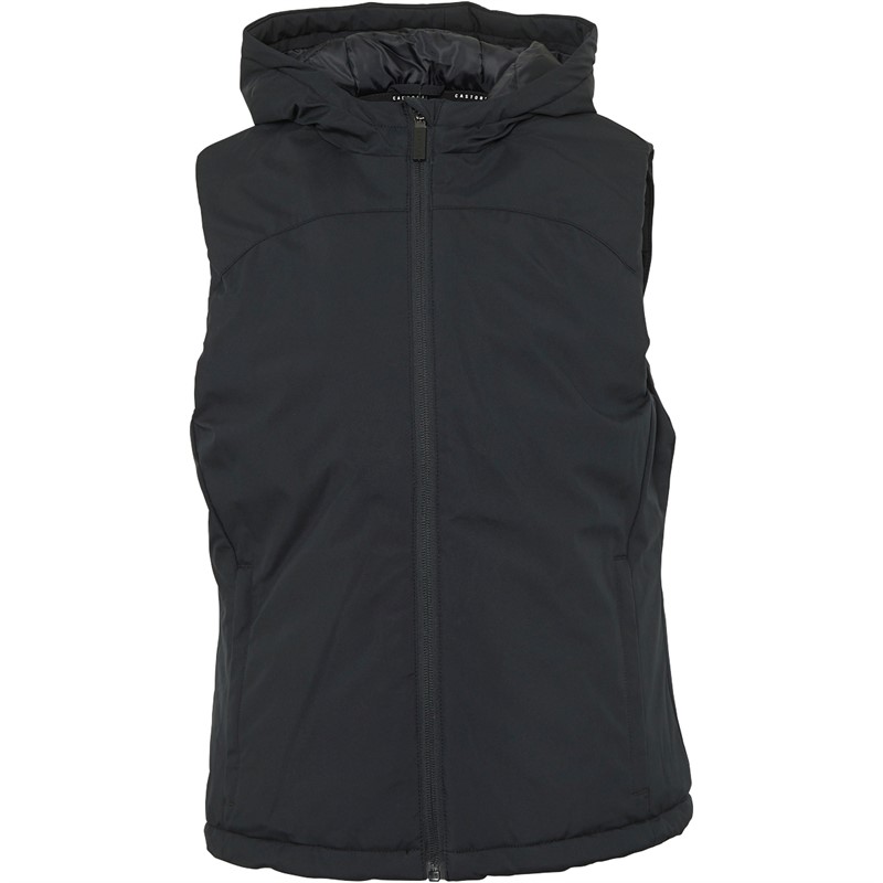 Castore Junior Padded Gilet With Hood Black
