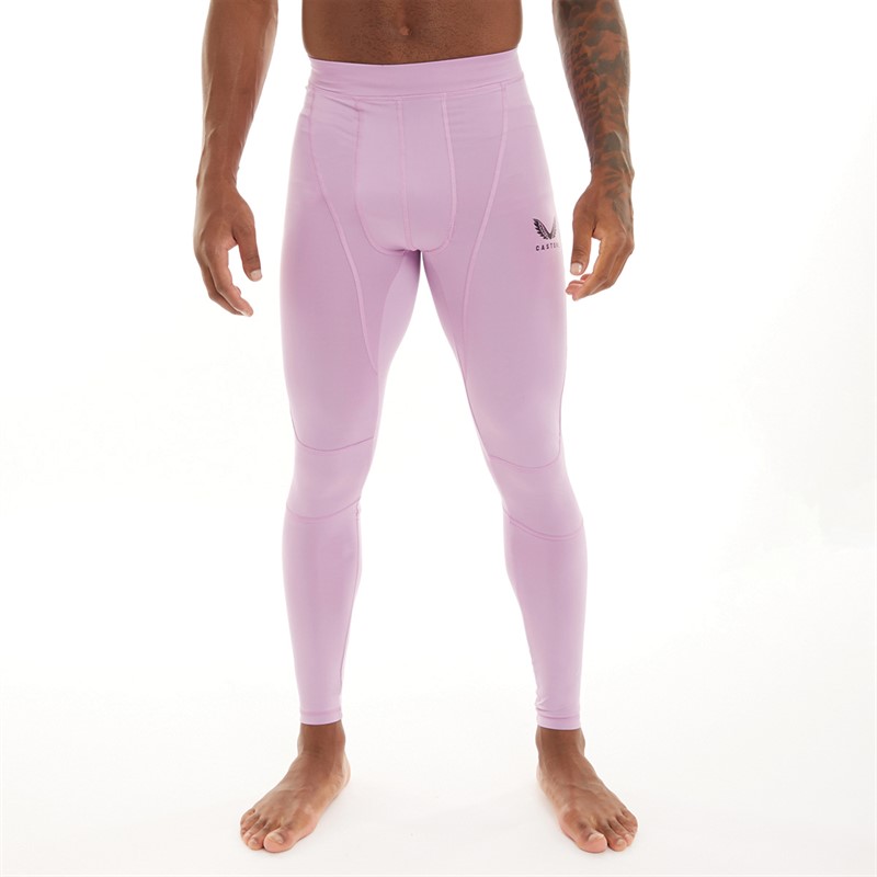 Castore Mens Baselayer Leggings Sheer Lilac