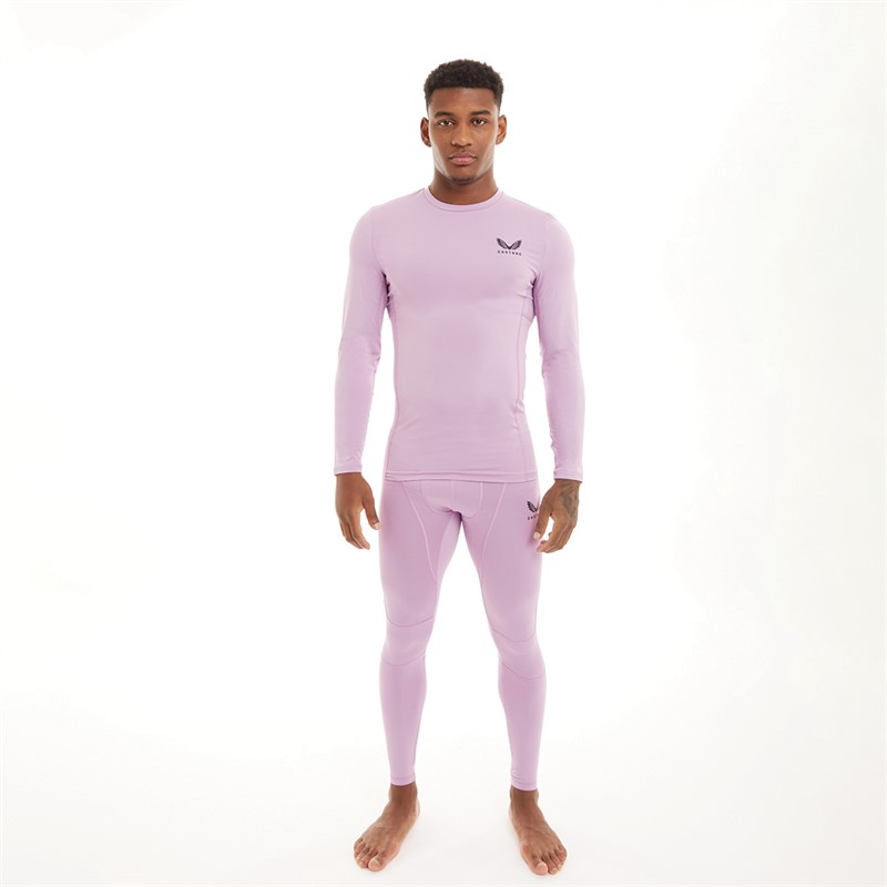 Castore Mens Baselayer Leggings Sheer Lilac