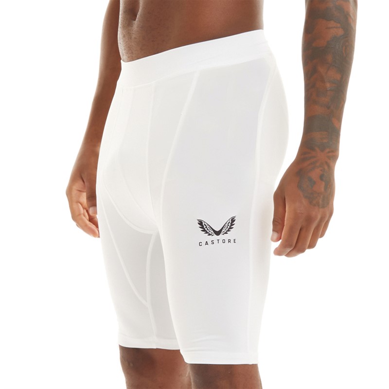 Castore Mens Baselayer Shorts White