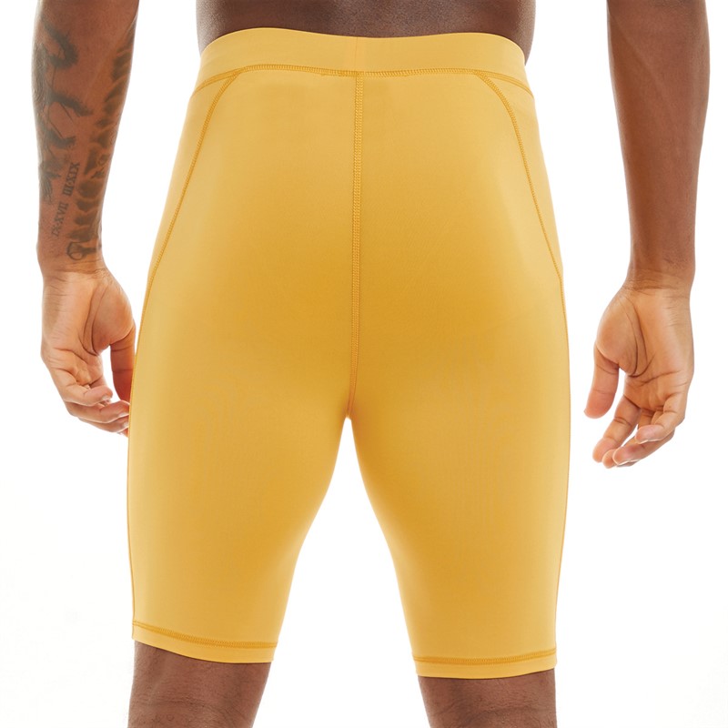 Castore Mens Baselayer Shorts Honey Gold