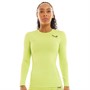 Castore Womens Baselayer Long Sleeve Top Acid Lime