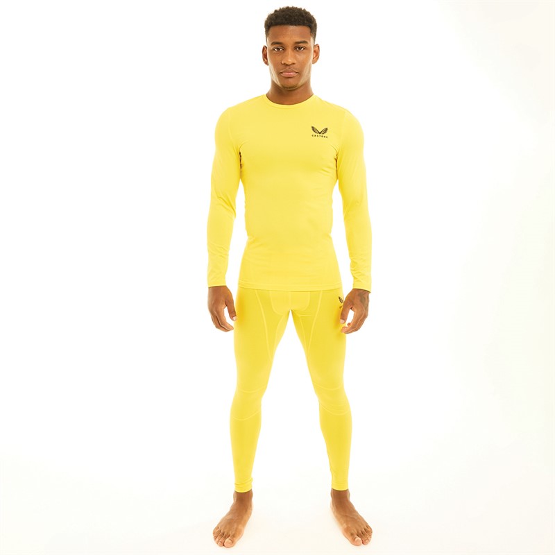 Castore Mens Baselayer Leggings Buttercup
