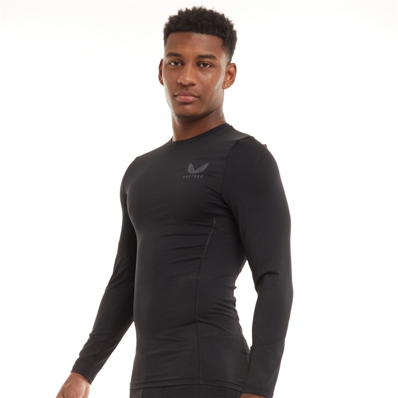 Castore Mens Baselayer Long Sleeve Top Black