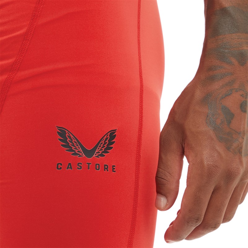 Castore Mens Baselayer Leggings Scarlet