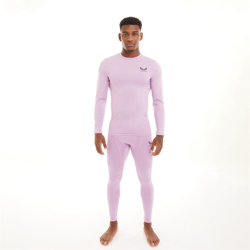 Castore Mens Baselayer Long Sleeve Top Sheer Lilac