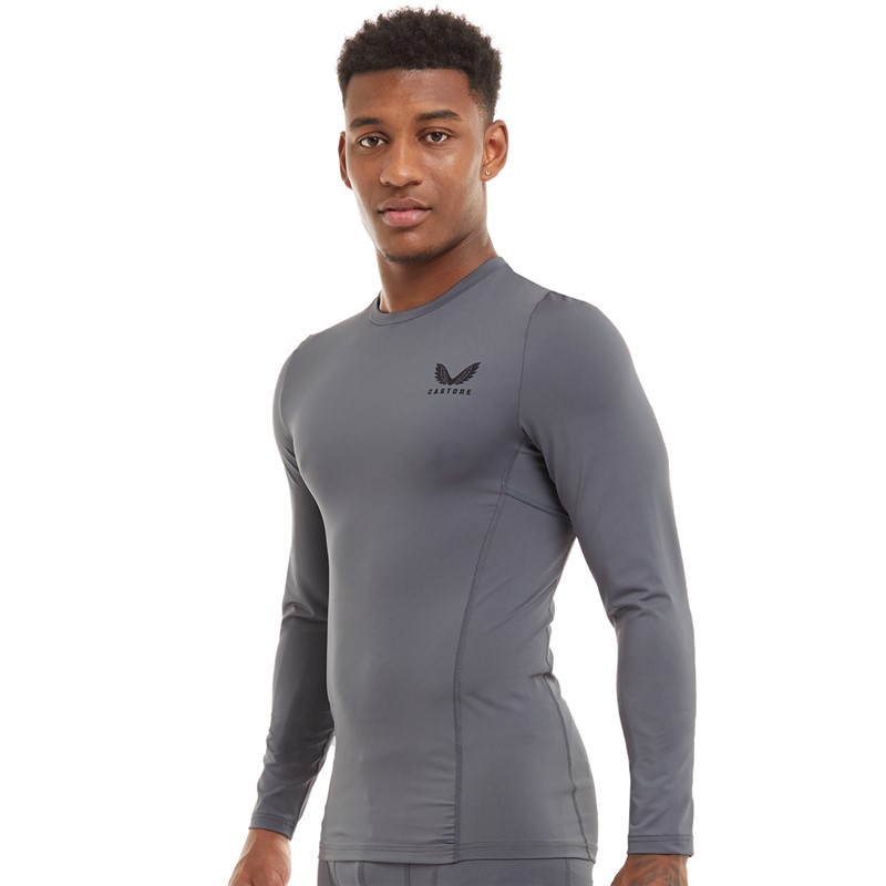 Castore Mens Baselayer Long Sleeve Top Turbulence/Black
