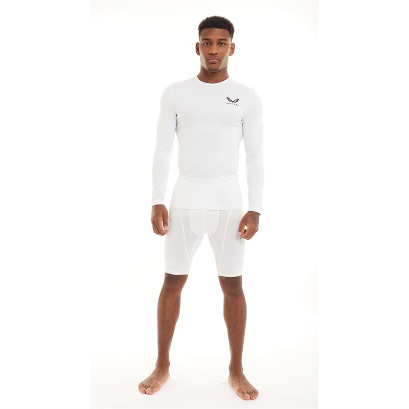 Castore Mens Baselayer Long Sleeve Top White