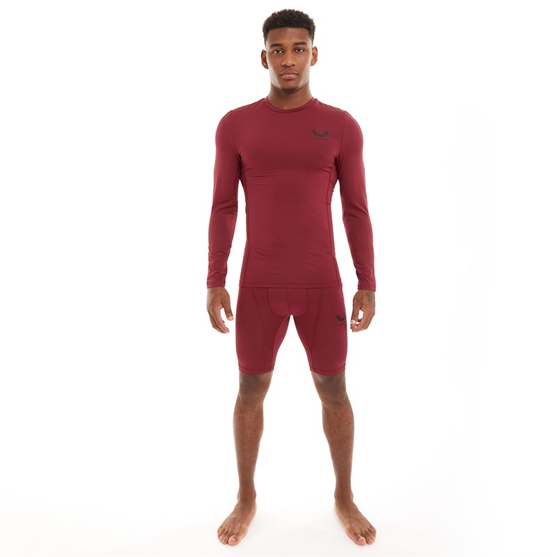 Castore Mens Baselayer Long Sleeve Top Rhododendron