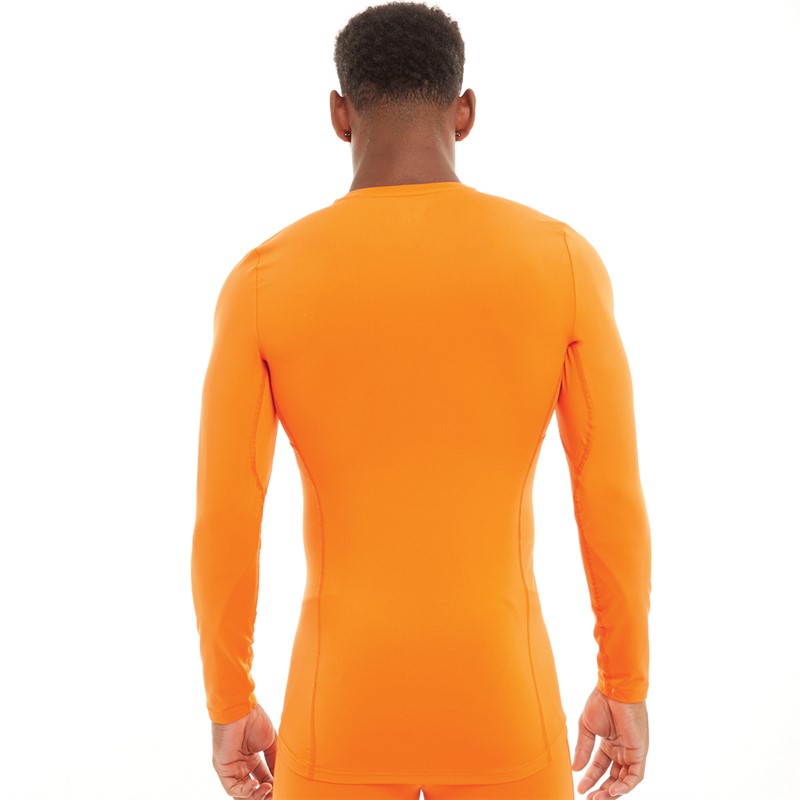 Buy Castore Mens Baselayer Long Sleeve Top Vibrant Orange