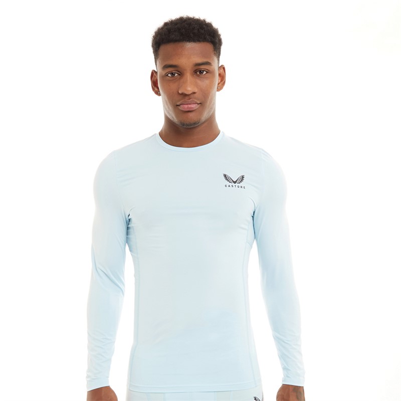 Castore Mens Baselayer Long Sleeve Top Cool Blue