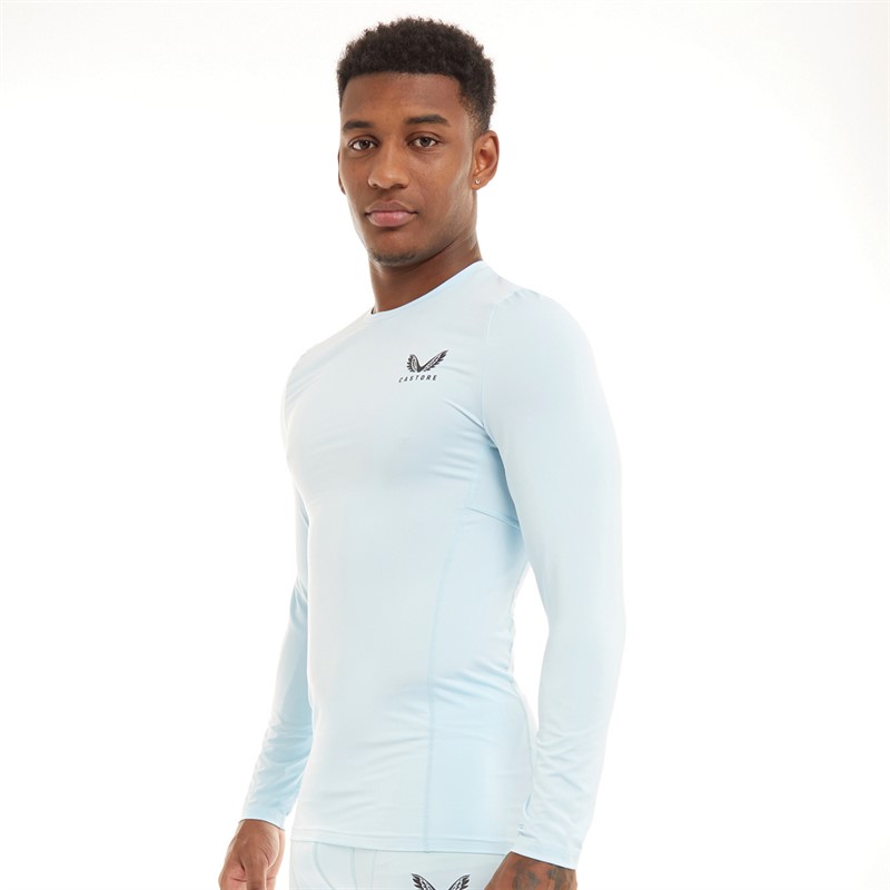 Castore Mens Baselayer Long Sleeve Top Cool Blue