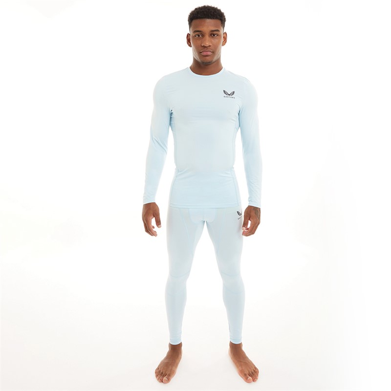 Castore Mens Baselayer Long Sleeve Top Cool Blue