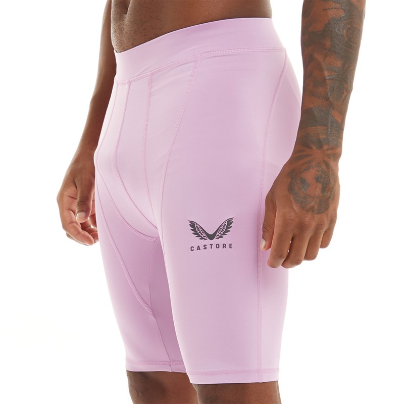 Castore Mens Baselayer Shorts Sheer Lilac