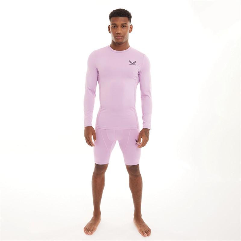 Castore Mens Baselayer Shorts Sheer Lilac