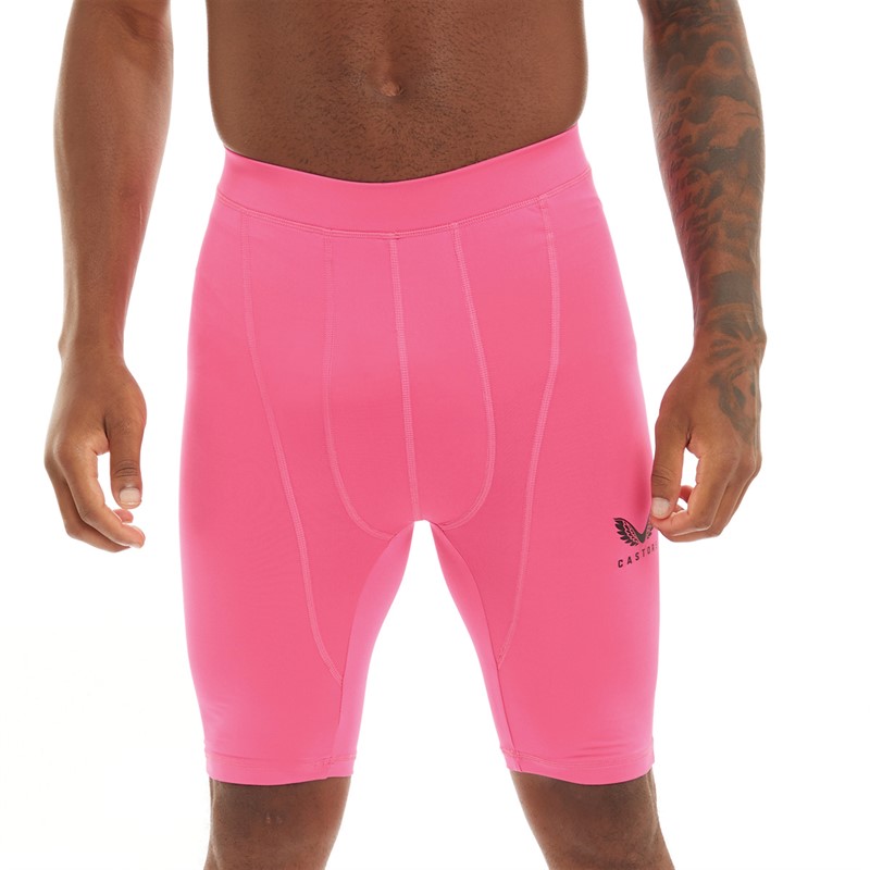 Castore Mens Baselayer Shorts Pink Glo
