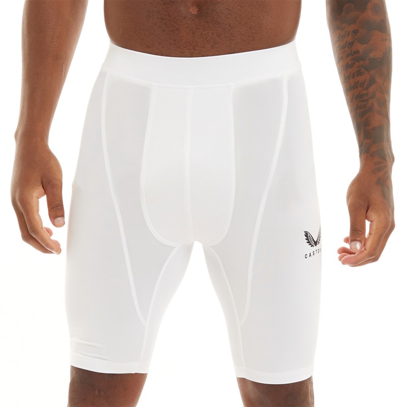 Buy Castore Mens Baselayer Shorts White