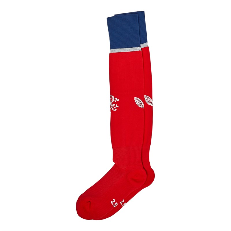 Castore Junior RFC Rangers Fourth Socks Blue Depths/Flame Scarlet