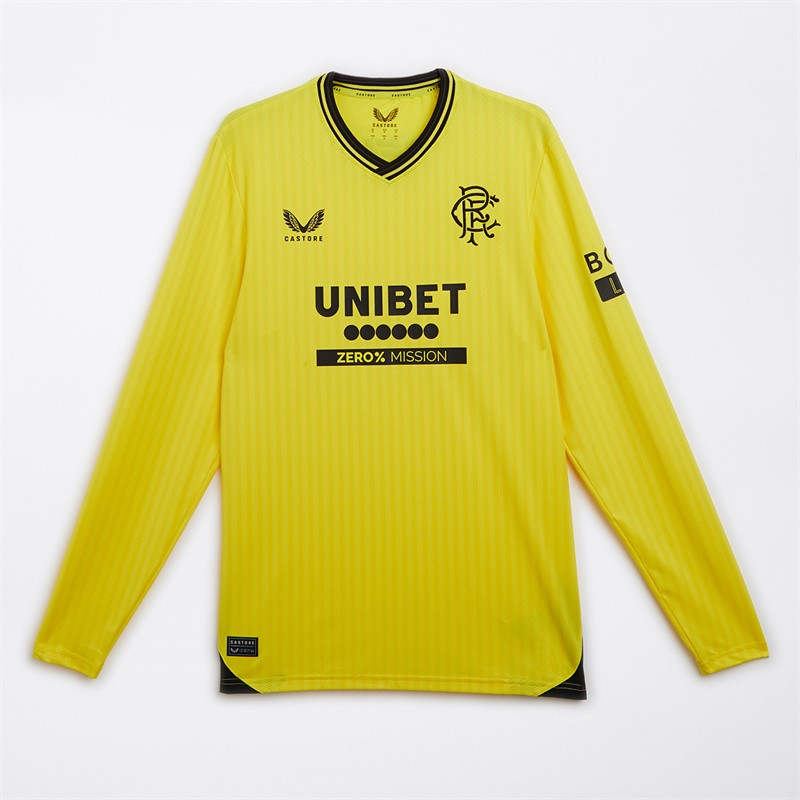 Castore Mens RFC Rangers Pro Home Goalkeeper Jersey Blazing Yellow