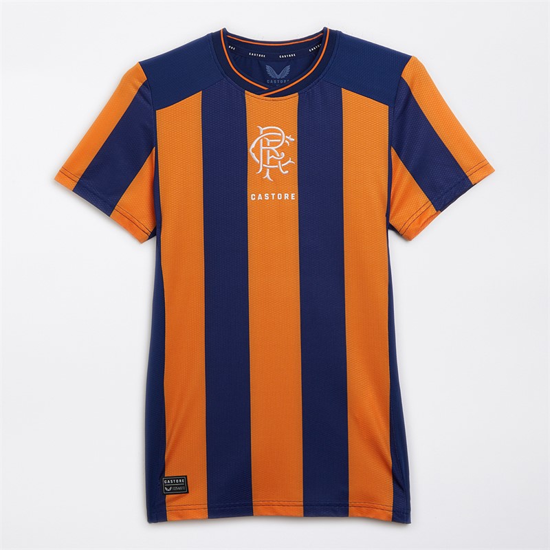 Castore Womens RFC Rangers Pro Third Jersey Blue Depths/Vibant Orange