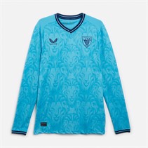 Castore Maillot de Foot Extérieur Longues Manches AC Athletic Club Bilbao Pro Sans Sponsor Bleu Atoll