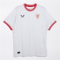 Castore Maillot de foot troisième tenue Pro de l'Athletic Club Bilbao homme, sans sponsor, blanc brillant/rouge course