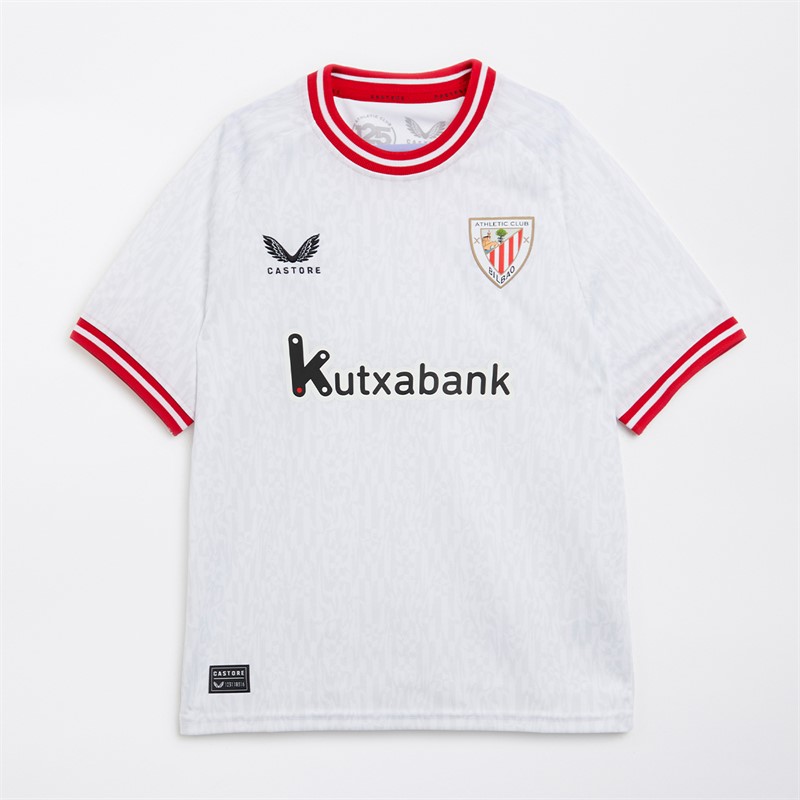 Castore Maillot de foot junior Replica Third du Athletic Club Bilbao Blanc brillant/Rouge course