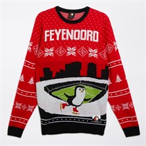 Castore Weihnachtspullover Herren FR Feyenoord Flammen Scharlachrot