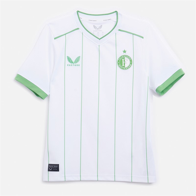 Castore Junior FR Feyenoord Tredje Trøje Brilliant White/Shamrock