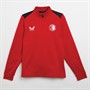 Castore Dames FR Feyenoord Spelers 1/4 Zip Top Barbados Cherry/Caviaar
