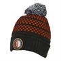 Castore Bonnet en maille Feyenoord avec pompon Noir/Rouge