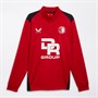 Castore Herren FR Feyenoord Spieler 1/4 Zip Oberteil Barbados Kirsche/Kaviar